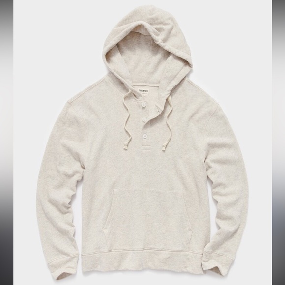 TODD SNYDER Surf Terry Baja Hoodie in Oatmeal Heather Sz S - Picture 1 of 12
